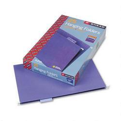 Smead Manufacturing Co. Hanging Folders, Recycled, Legal Size, Purple, 1/5 Cut Lavender Tabs, 25/Box (SMD64172)