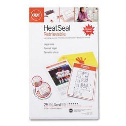 Quartet Manufacturing. Co. HeatSeal® Retrievable™ Premium Laminating Pouches, Legal Size, 25/Pack (GBC3747280)