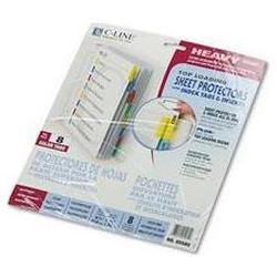 C-Line Products, Inc. Heavy-Gauge Clear Poly Sheet Protector Set with 8 Colored Index Tabs & Inserts (CLI05580)