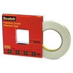 3M High-Performance Filament Tape, Natural Rubber Adhesive, 12mm x 55m, 3 Core (MMM89812)