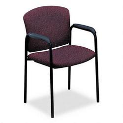 HON Hon 4605BP90T Leg Base Guest Chair With Arms, 4600 Tiempo Series, Bluestone Fabric With Black Frame