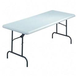Iceberg Enterprises ICEBERG Indestruc Table Too Econ Folding Table - Rectangle - 29 x 72 x 30 - Steel - Gray, Platinum