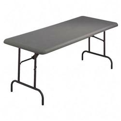 Iceberg Enterprises ICEBERG Indestruc Table Too Econ Folding Table - Rectangle - 29 x 76 x 30 - Steel, Resinite - Gray, Charcoal