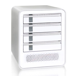 Icy Dock ICY DOCK MB561S-4S 4 Bay 3.5 SATA I/II to 4 x eSATA Aluminum Removable External HDD Enclosure Pearl White