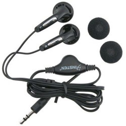 PTC INSTEN - 3.5mm Stereo Headset w/ Volume Control, Black, for iPod, MP3,