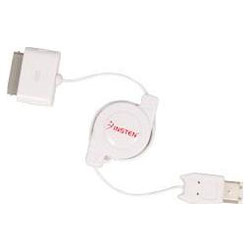 PTC INSTEN - Retractable [2-in-1] 1394 Cable for Apple iPod