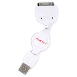 PTC INSTEN - Retractable USB Hotsync Cable for Apple iPod