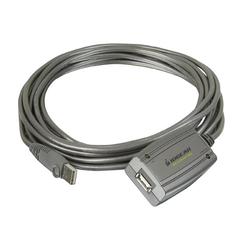 IOGEAR USB 2.0 Booster Extension Cable - 1 x Type A USB - 1 x Type A USB - 16ft