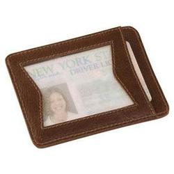 Zippo Id Card Case, Brown Leather