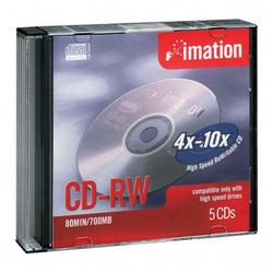 IMATION ENTERPRISES CORP Imation 10x CD-RW Media - 700MB - 5 Pack