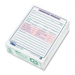 Tops Business Forms Important Message Pads, Natural, Printed One Side, 4-1/4x5-1/2, 50 Sheets/Pad (TOP74600)