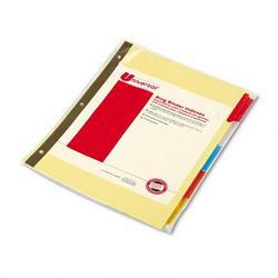 Universal Office Products Insertable Extended Tab Indexes, Buff, 5 Multicolor Tabs, 24 Sets/Box (UNV20860)
