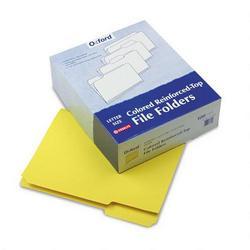 Esselte Pendaflex Corp. Interior Grid File Folders, Top Tab, 1/3 Cut/Assorted, Yellow, Letter, 100/Box (ESSR15213YEL)