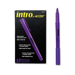 Faber Castell/Sanford Ink Company Intro by Accent® Highlighter, Fluorescent Purple, Dozen (SAN22719)