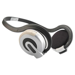 IQUA Iqua BHS-701 Wireless Stereo Headset - Behind-the-neck - Gray, Silver