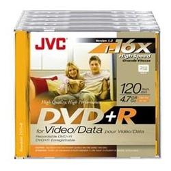 Jvc JVC 16x DVD+R Media - 4.7GB - 5 Pack