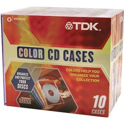 TDK Jewel Boxes Multi Color 10-PK