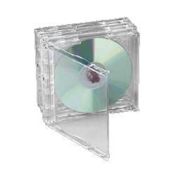 Compucessory Jewel Case, Stackable, 8-Capacity, Holds CDs/DVDs,3/Pack,Clear (CCS95506)