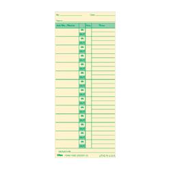 Tops Business Forms Job Cards, 3-1/2 x8-1/2 , 500/BX, Green Ink/Manila Paper (TOP1290)