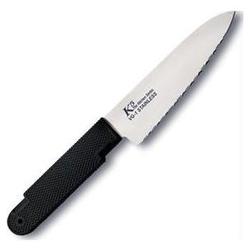 Cold Steel K5 Kitchen Knife, Black Kraton Handle, Serrated