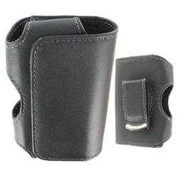 Wireless Emporium, Inc. (L) Black Horizontal Genuine Leather Pouch for Motorola V365