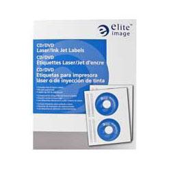 Elite Image Label CD/DVD Laser/InkJet Glossy White 100Pack (ELI26072)