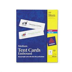 Avery-Dennison Laser/Inkjet Tent Cards, 8-1/2 x2-1/2 , 100/BX, White (AVE05305)