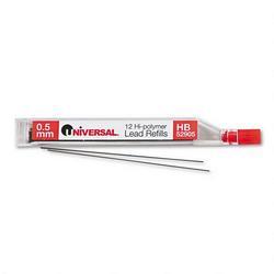 Universal Office Products Lead Refills .5mm, HB, 12 Leads per Tube (UNV52905)