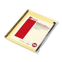Universal Office Products Leather-Look Tab Dividers, Mylar Reinforced, Gold Printed A-Z Tabs, 26/Set (UNV20821)
