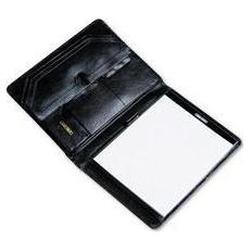 Bond Street Ltd Leather Pad Holder/Organizer Portfolio, Letter Size, Black (BND544011BLK)
