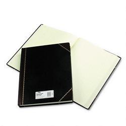 Tops Business Forms Leatherette Record Book, 11-1/4 x 14-1/4, 300 Soft Green Pages, Black Cover (TOPR24243)