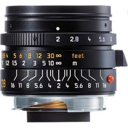Leica 28mm f/2 Summicron-M Manual Focus Wide Angle Lens - f/2 - Black