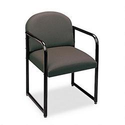 Lesro S1301G3BAVGY Sheffield Guest Chair, Black Tubular Frame/Gray Upholstery