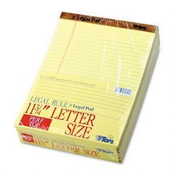 Tops Business Forms Letr-Trim™ Perf-Top Legal Pad, Letter Size, Canary, 50 Sheets/Pad, Dozen (TOP7532)