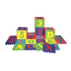 Chenille Kraft Company Letters and Numbers Puzzle Mat, 36 Piece,Assorted Colors (CKC4390)
