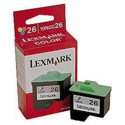 LEXMARK Lexmark No. 26 Tri-color Ink Cartridge - 275 Pages - Cyan, Magenta, Yellow