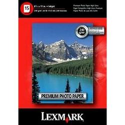 LEXMARK Lexmark Premium Photo Paper - Letter - 8.5 x 11 - 15 x Sheet