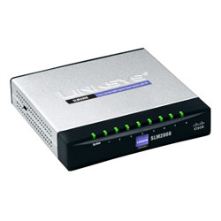 LINKSYS Linksys SLM2008 Gigabit Ethernet Switch with PoE - 8 x 10/100/1000Base-T LAN