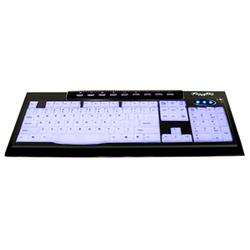 Logisys KB606BK Black Streamline Illuminated Keyboard - USB, PS/2 - Black