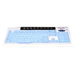 Logisys KB606SL Silver Streamline Illuminated Keyboard - USB, PS/2 - Silver