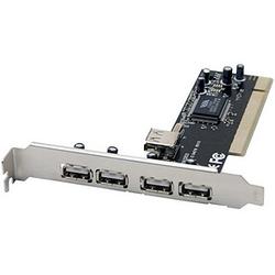 MICROPAC TECHNOLOGIES MPT 5 Port USB 2.0 PCI Speed Card Adapter - 4 x 4-pin Type A USB 2.0 - USB External, 1 x 4-pin Type A USB 2.0 - USB Internal - Plug-in Card