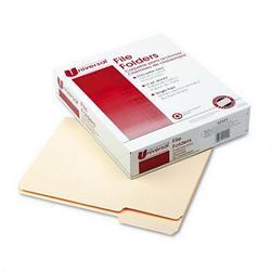 Universal Office Products Manila File Folders, 1-Ply Top Tabs, 1/3 Cut, 1st Position, Letter Size, 100/Box (UNV12121)