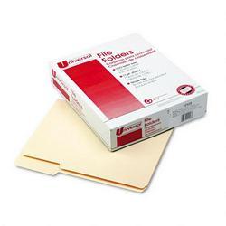 Universal Office Products Manila File Folders, 1-Ply Top Tabs, 1/3 Cut, 3rd Position, Letter Size, 100/Box (UNV12123)