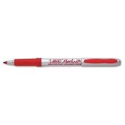 Bic Corporation Mark-It™ Ultra-Fine Tip Permanent Marker, Rubber Grip, Rambunctious Red Ink, DZ (BICGPMU11RD)