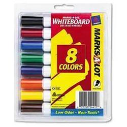 Avery-Dennison Marks-A-Lot® Chisel Tip Whiteboard Marker, Eight-Color Set (AVE24411)