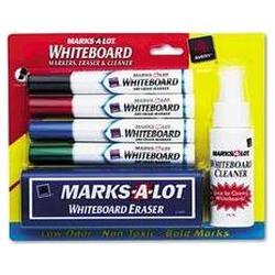 Avery-Dennison Marks-A-Lot® Desk Style Markers, Eraser and Cleaner Set (AVE23503)