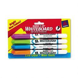Avery-Dennison Marks-A-Lot® Fine Point Bullet Tip Whiteboard Marker, Bright Four-Color Set (AVE24450)