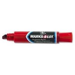 Avery-Dennison Marks-A-Lot® Jumbo Chisel Tip Permanent Marker, Red Ink (AVE24147)