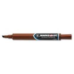 Avery-Dennison Marks-A-Lot® Large Chisel Tip Permanent Marker, Brown Ink (AVE08881)