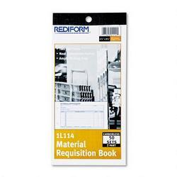 Rediform Office Products Material Requisition Book, Duplicate Style, Carbonless, 4-1/4x7-7/8, 50 Sets/Black (RED1L114)